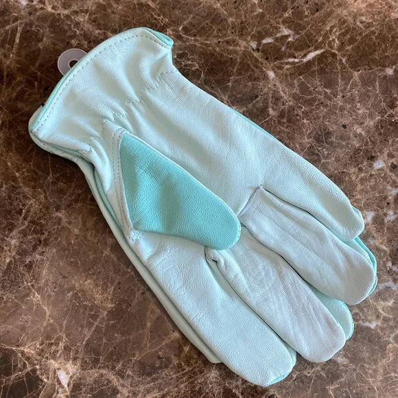 Digz Full Grain Goatskin Large Garden Gloves, 100% Goat Leather, Mint Green, NWT - Picture 3 of 8